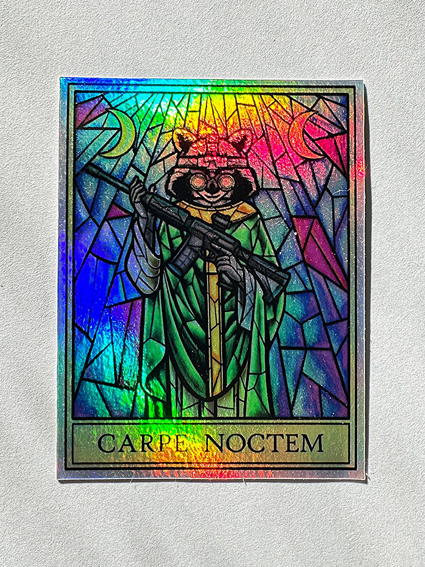 Carpe Noctem Holographic Sticker